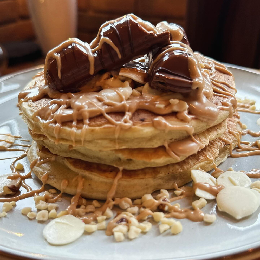 Kinder Delight pancake stack