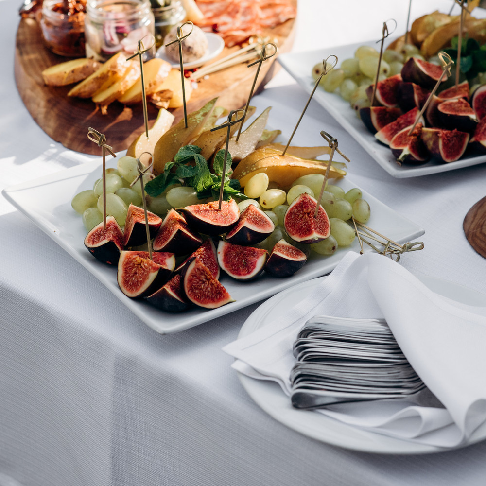 Grazing platter with figs and grapes